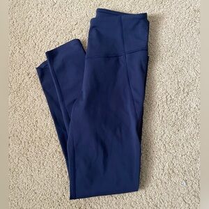 Zella High Waist Studio Lite Pocket 7/8 Navy leggings